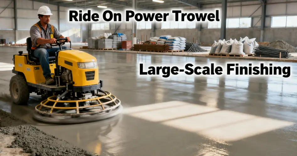 Why Ride On Power Trowels Beat Walk-Behind Ones for Big Jobs